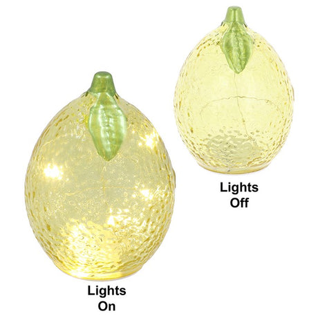 Shudehill 13cm Diamond Cut LED Lemon Clear Ornament