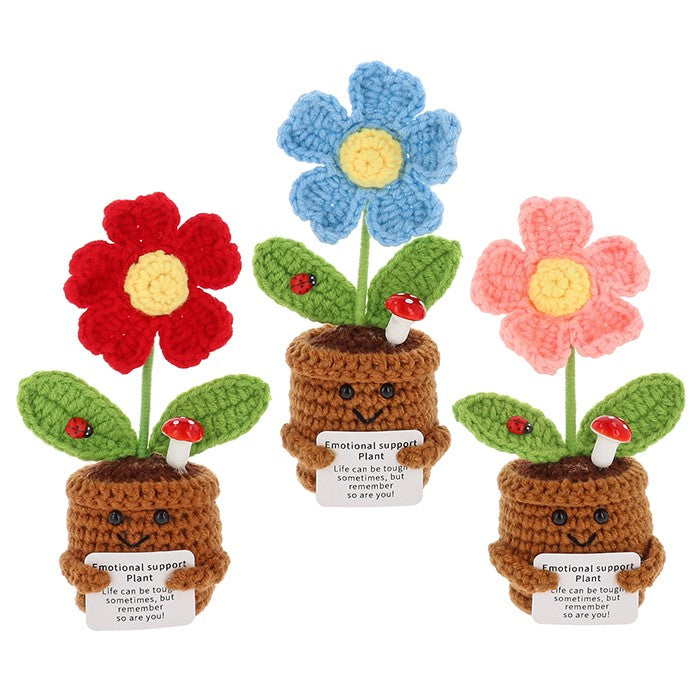 Shudehill 15cm Crochet Smiley Daisy Pot