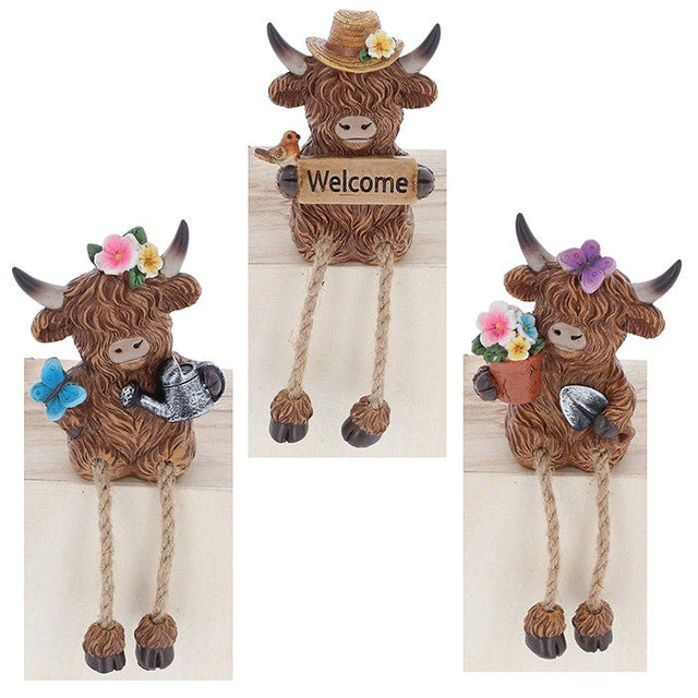 Shudehill 15cm Garden Bloom Cow Dangle Small - Old Railway Line Garden Centre