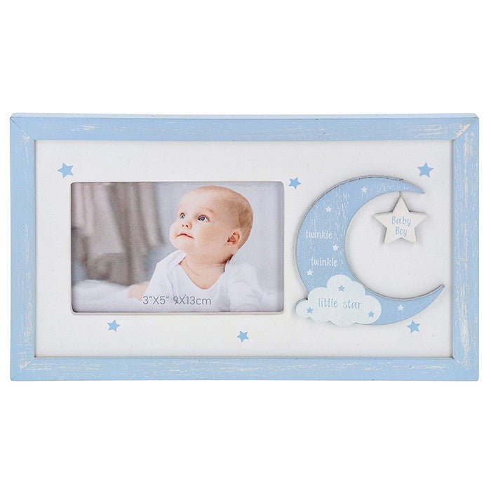 Shudehill 27cm Moonlight Baby Boy Frame - Old Railway Line Garden Centre