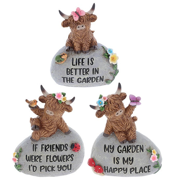 Shudehill 8cm Garden Bloom Cow On Stone
