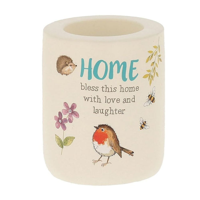Shudehill Woodland 'Home' Robin Tealight Holder - Old Railway Line Garden Centre