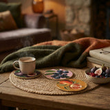 Sifcon 10cm Cosy Home Fruit Glass Coaster