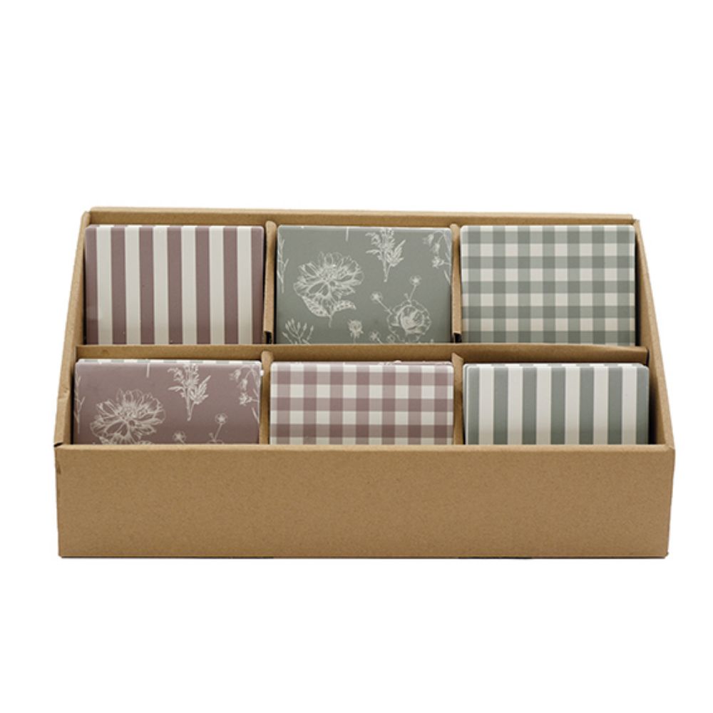 Sifcon 10cm Neutral Flower Coaster (Choice of 6)