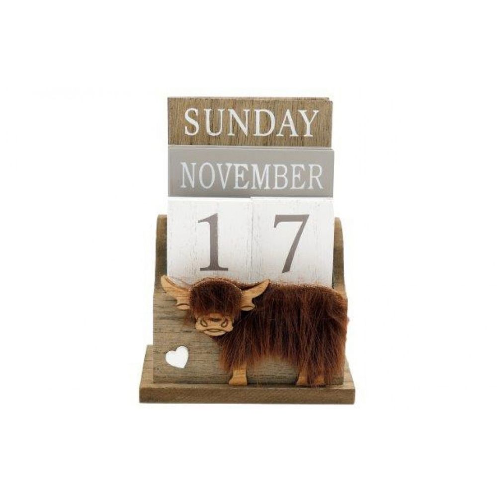 Sifcon 16cm Highland Cow Calendar