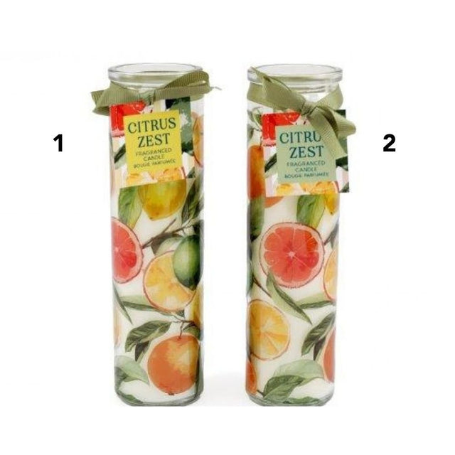 Sifcon 20cm Citrus Tube Candle - (Choice of 2) - Old Railway Line Garden Centre