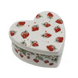Sifcon 21cm Strawberry Print Heart Storage Tin - Old Railway Line Garden Centre