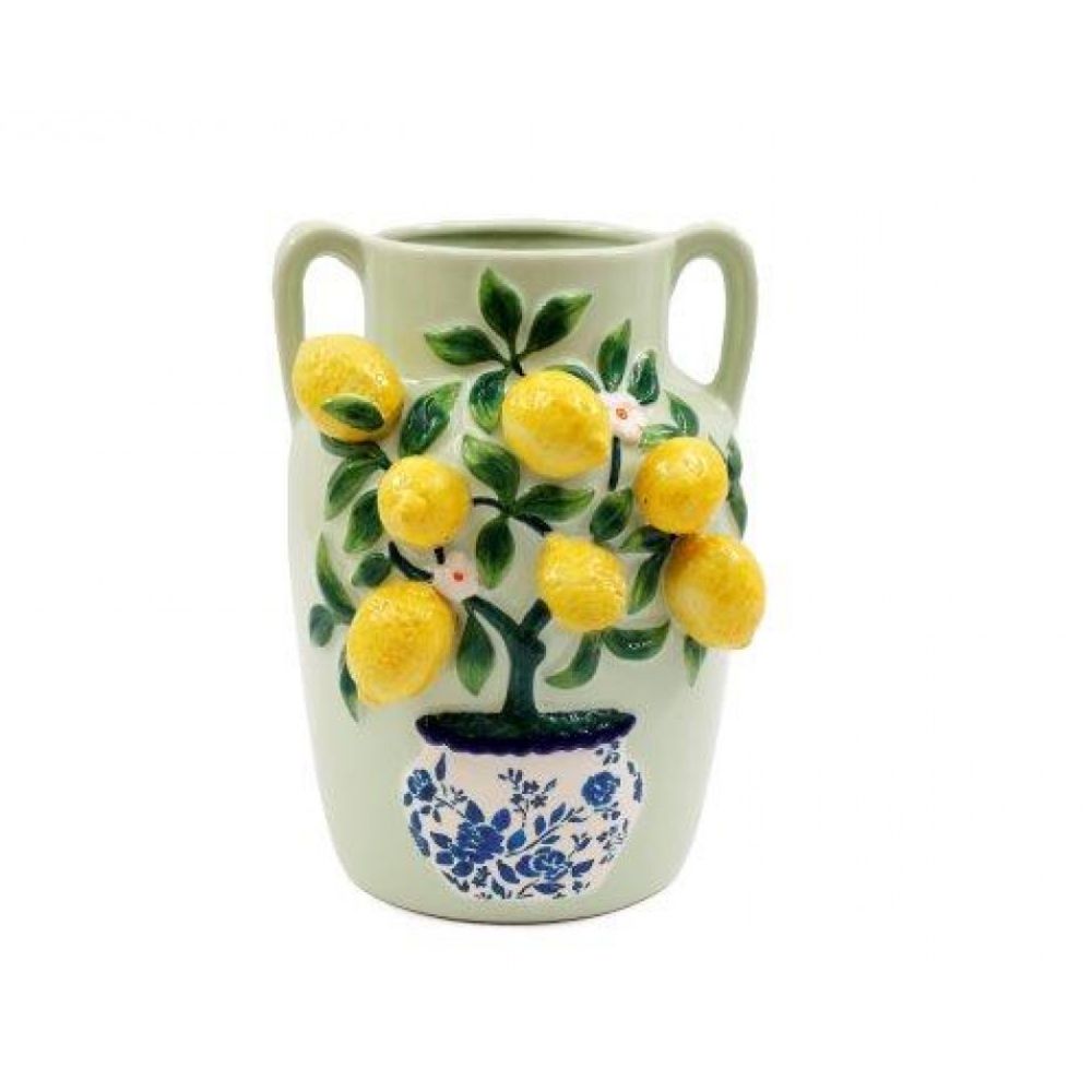 Sifcon 26cm Citrus Zest Lemon Tree Vase - Small