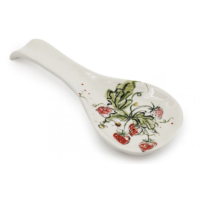 Sifcon 26cm Strawberry Print Spoon Rest - Old Railway Line Garden Centre