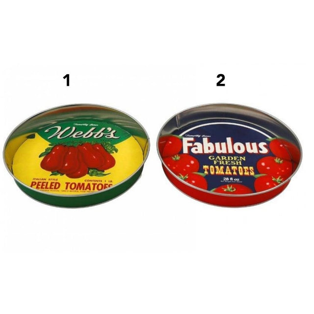 Sifcon 28cm Tomato Round Tin Tray - (Choice of 2) - Old Railway Line Garden Centre