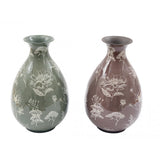 Sifcon 30cm Neutral Flower Hour Glass Flower Vase - Large