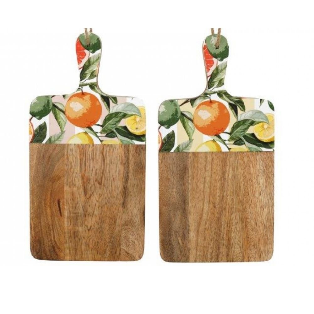 Sifcon 30cm Wooden & Enamel Citrus Chopping Board - Old Railway Line Garden Centre