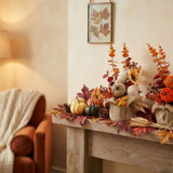 Sifcon 32cm Autumn Pumpkin Floral Bouquet