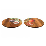Sifcon 35cm Cosy Home Fruit Wooden Lazy Susan