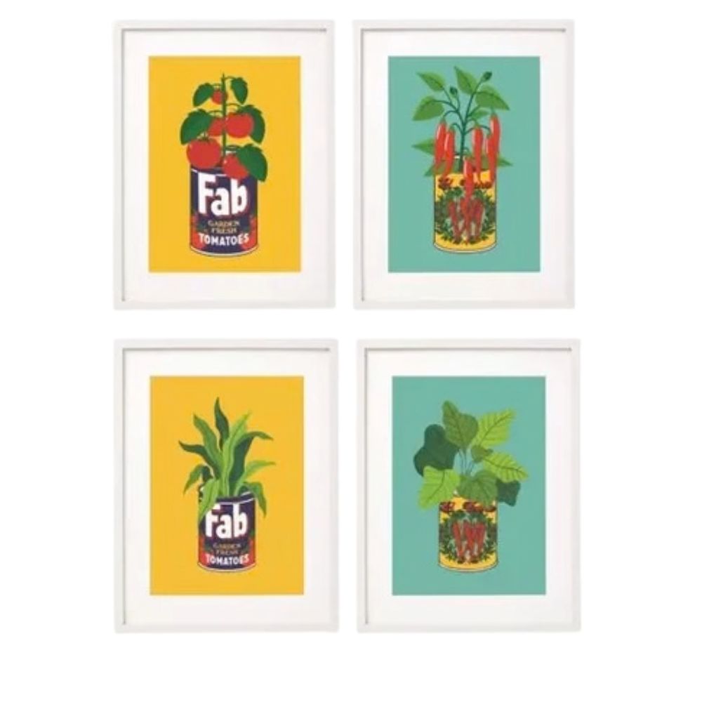 Sifcon 40cm Plant Tin Wall Art (Choice of 4)