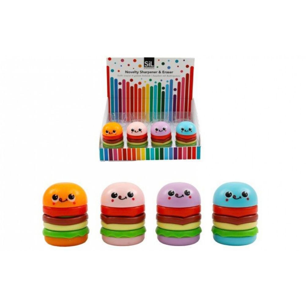 Sifcon 45cm Burger Eraser & Sharpener