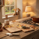 Sifcon 50cm Autumn Chopping Board with Enamel Floral Pattern (Choice of 2)