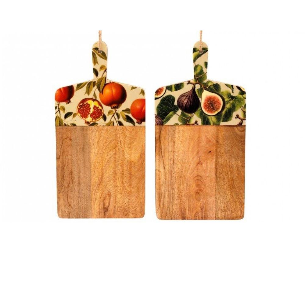 Sifcon 50cm Cosy Home Fruit Chopping Board with Enamel Floral Pattern (Choice of 2)