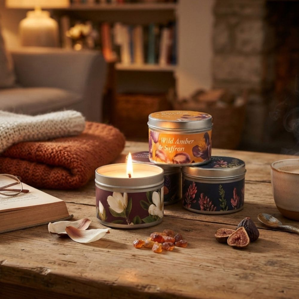 Sifcon 8cm Cosy Home Flower Tin Candle