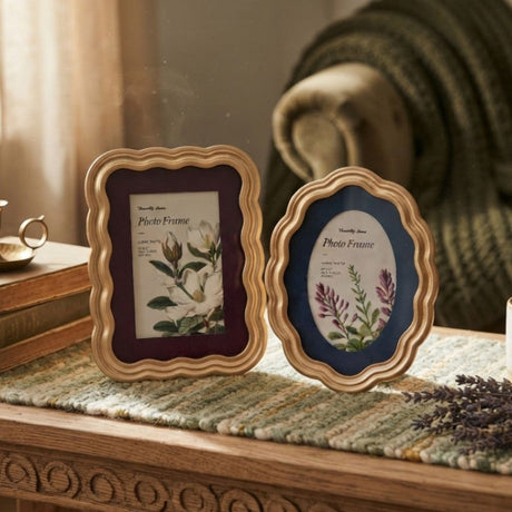 Sifcon 8cm Cosy Home Wavy Gold Photo Frame