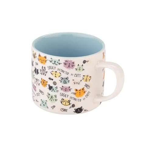 Siip Easily Distracted Cats Ceramic Mug - Old Railway Line Garden Centre