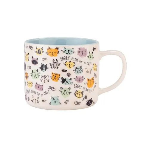 Siip Easily Distracted Cats Ceramic Mug - Old Railway Line Garden Centre