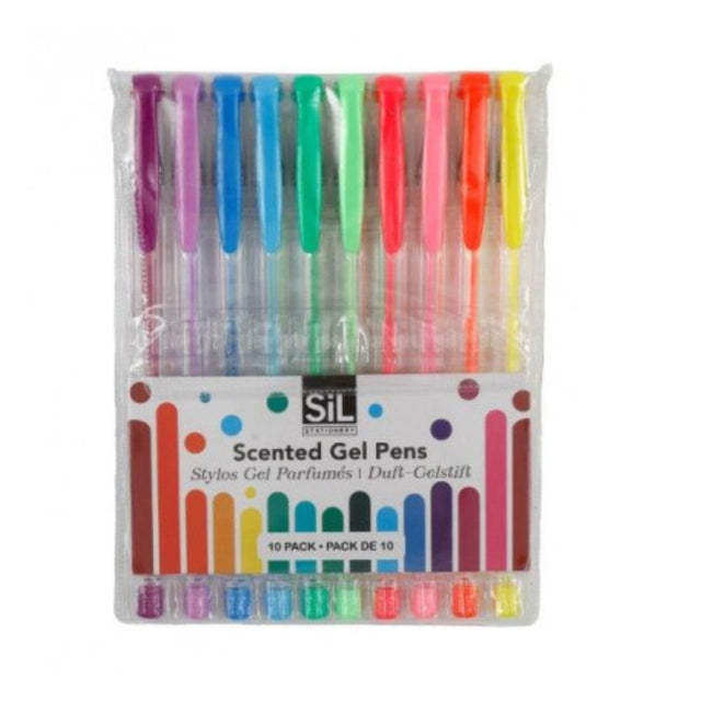 Sil Stationery Colour Scented Gel Pens - (Pack of 10) - Old Railway Line Garden Centre