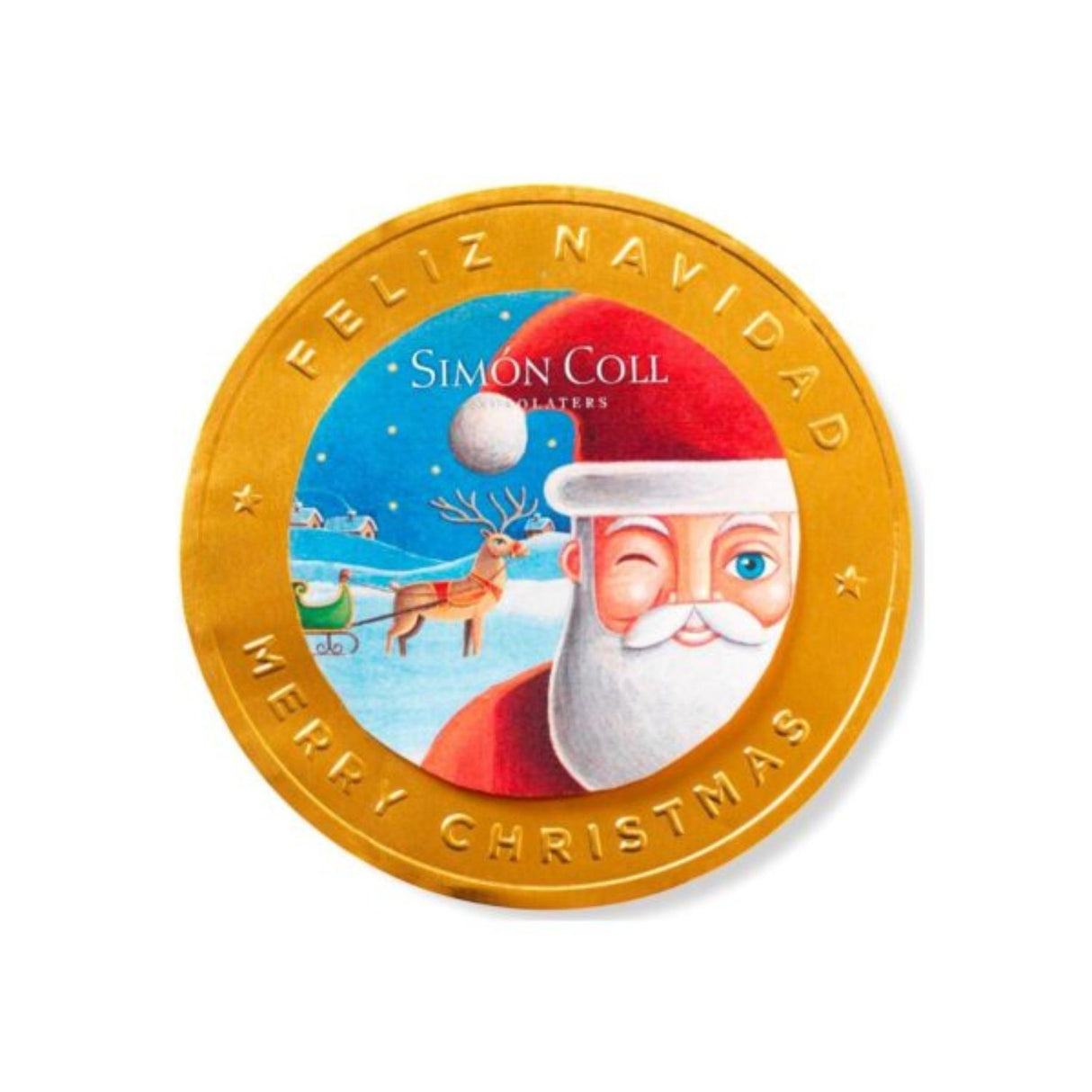 Simon Coll 60g Milk Chocolate Medallion Santa Claus
