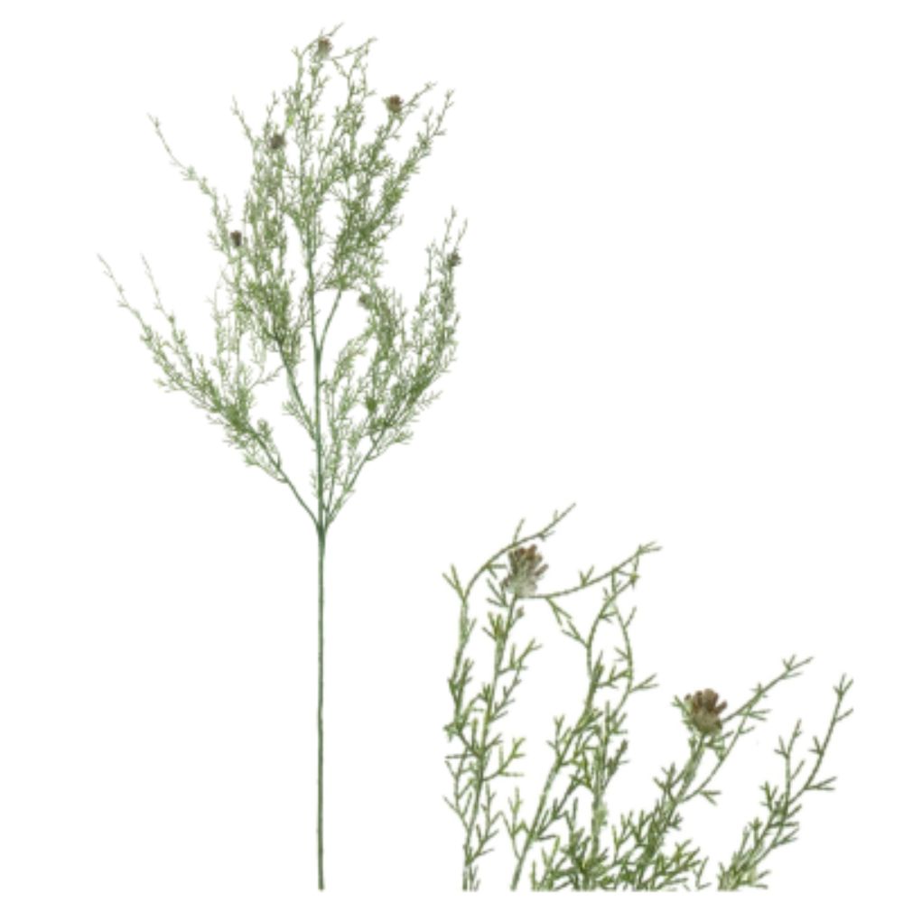Sincere 90cm Frosted Glitter Cedar Cone Artifical Spray