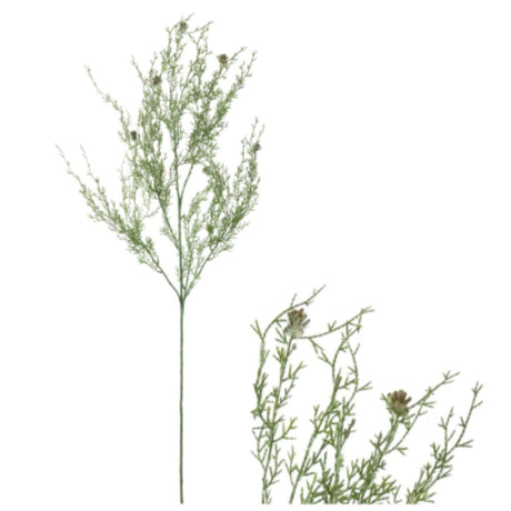 Sincere 90cm Frosted Glitter Cedar Cone Artifical Spray