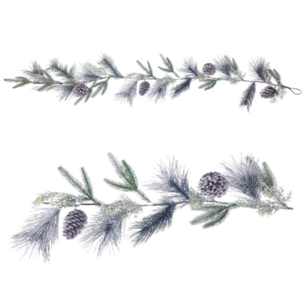 Sincere Floral 150cm Frosted Pine Cone Garland