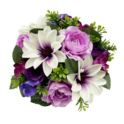 Sincere Floral 24cm Lilac Dahlia, Camellia, Anemone Weigh - Old Railway Line Garden Centre