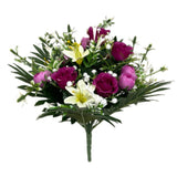 Sincere Floral 38cm Lily & Rosebud Foliage Bouquet (Choice of 3) - Old Railway Line Garden Centre
