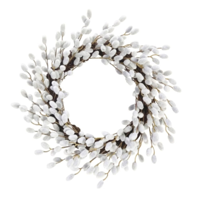 Sincere Floral 40cm Pussy Willow Wreath - Old Railway Line Garden Centre