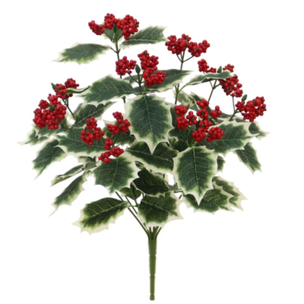 Sincere Floral 41cm Red Berry Holly Bush