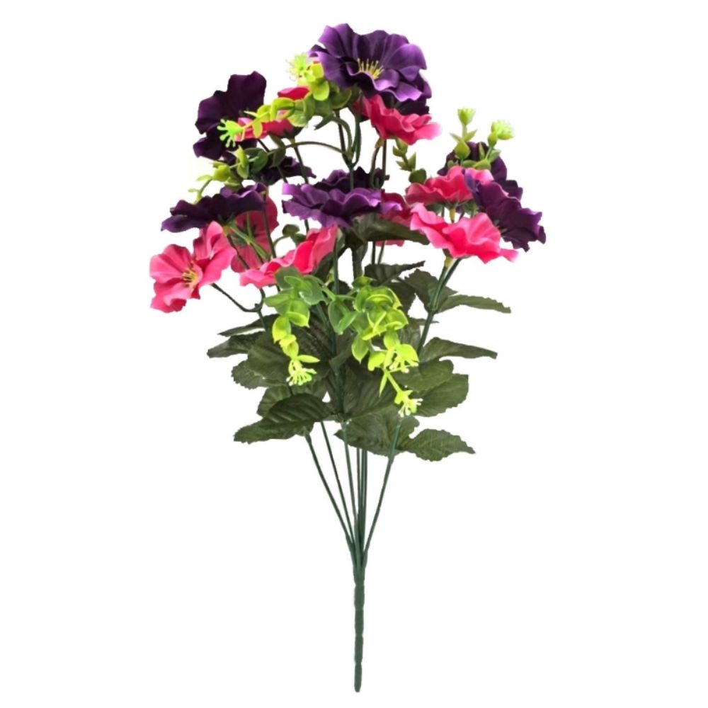 Sincere Floral 48cm Artificial Pansy Foliage Spray (Choice of 3)