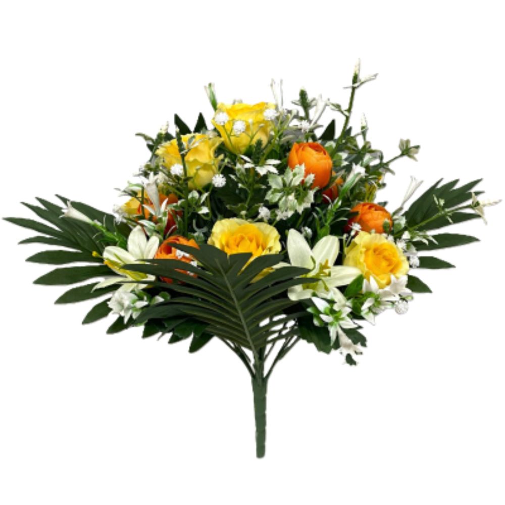 Sincere Floral 38cm Lily & Rosebud Foliage Bouquet (Choice of 3)