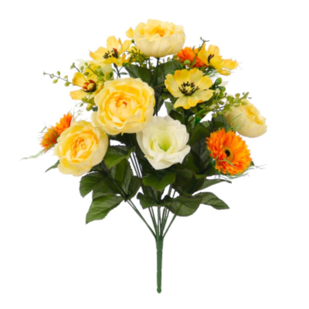 Sincere Floral 40cm Ranunculus Gerbera Eustoma Cosmos Bouquet (Choice of 3)