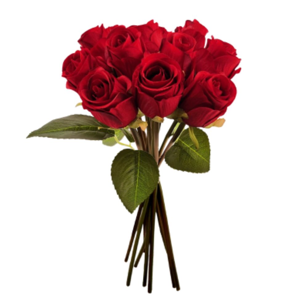 Sincere Floral 29cm Red Rosebud Bunch