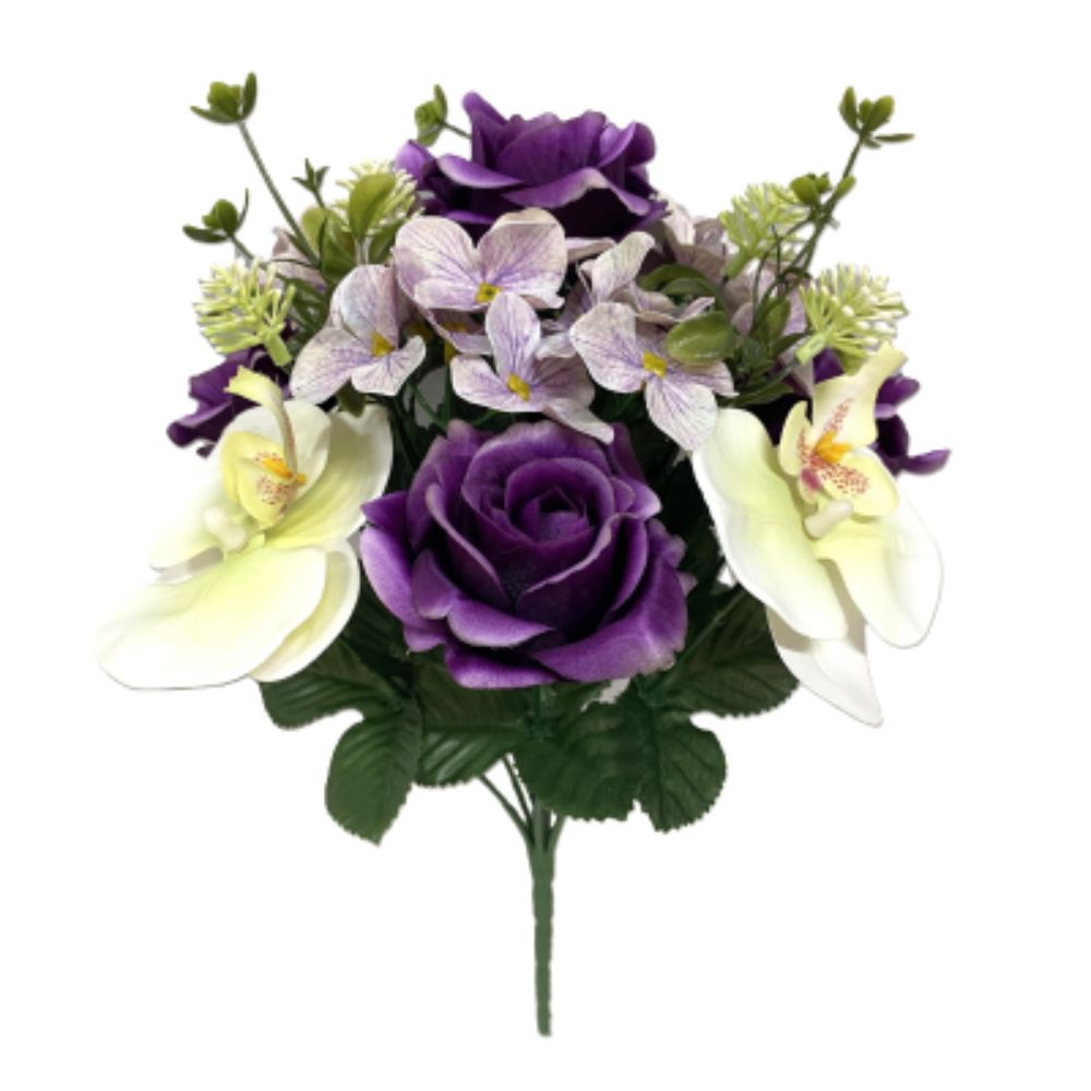 Sincere Floral 34cm Rose Orchid Hydrangea Bouquet (Choice of 3)