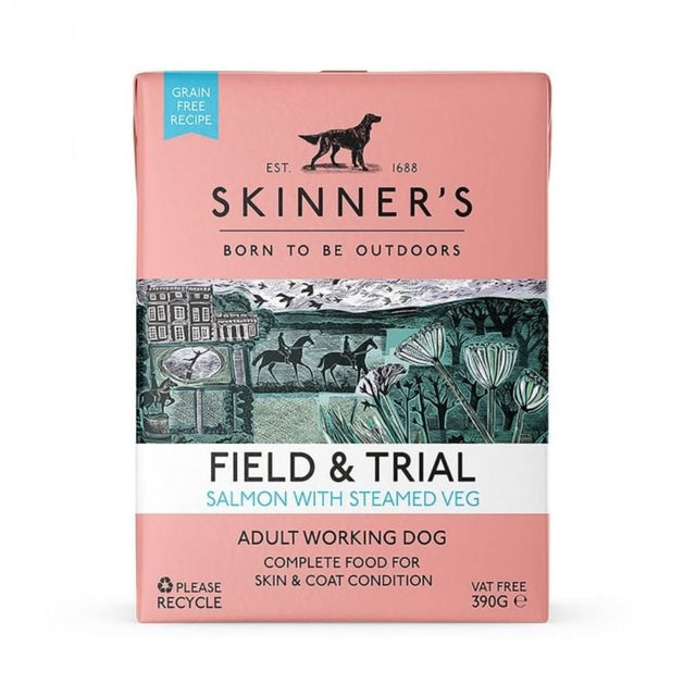 Skinners 390g Field & Trial Salmon & Steamed Veg Adult Wet Dog Food - Old Railway Line Garden Centre