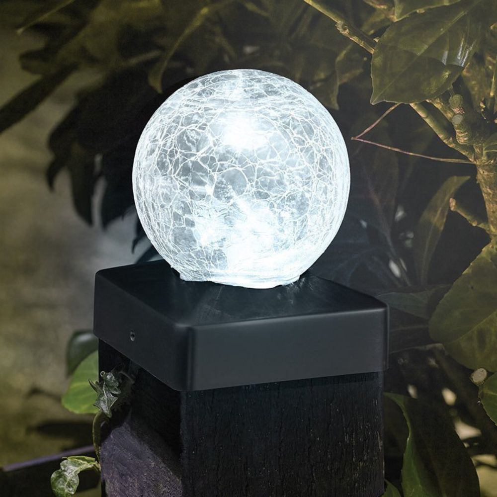 Smart Garden 10cm Crackle Ball Post Light - Old Railway Line Garden Centre