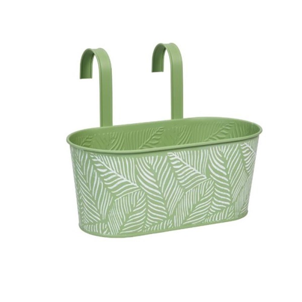 Smart Garden 12" 30cm Fence & Balcony Metal Hanging Pot Fern Sage - Old Railway Line Garden Centre