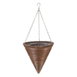 Smart Garden 14" Chestnut Faux Rattan Hanging Cone - Old Railway Line Garden Centre
