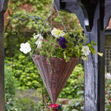 Smart Garden 14" Chestnut Faux Rattan Hanging Cone