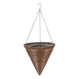 Smart Garden 14" Chestnut Faux Rattan Hanging Cone