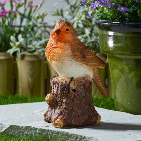 Smart Garden 16cm Robin Solar Ornament - Old Railway Line Garden Centre