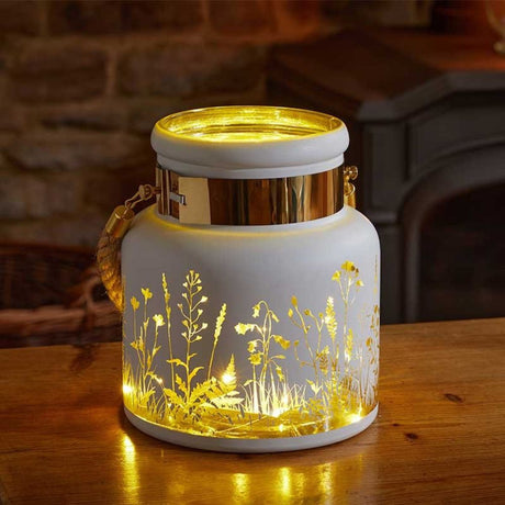 Smart Garden 17cm Meadow Lantern - White - Old Railway Line Garden Centre