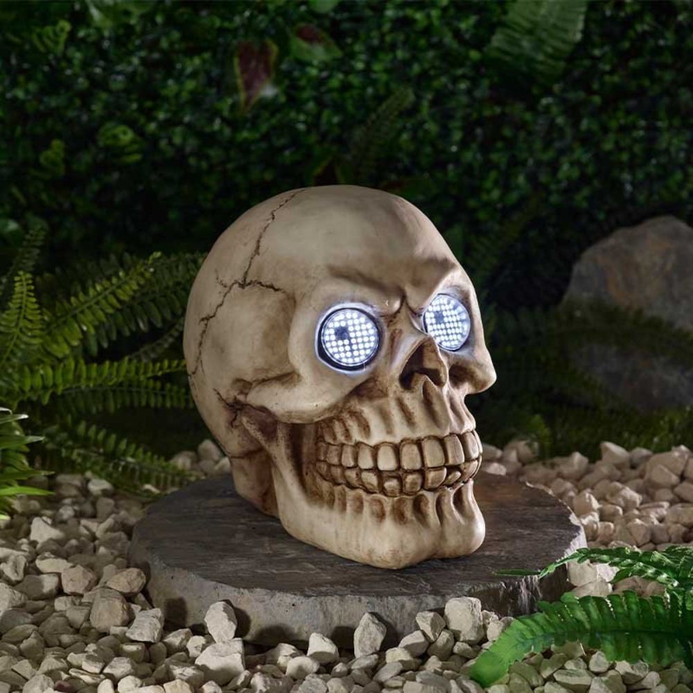 Smart Garden 21cm Blinking Skull Halloween Decoration