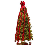 Smart Garden 24cm LongTail Velvet Tree Bow - Ruby